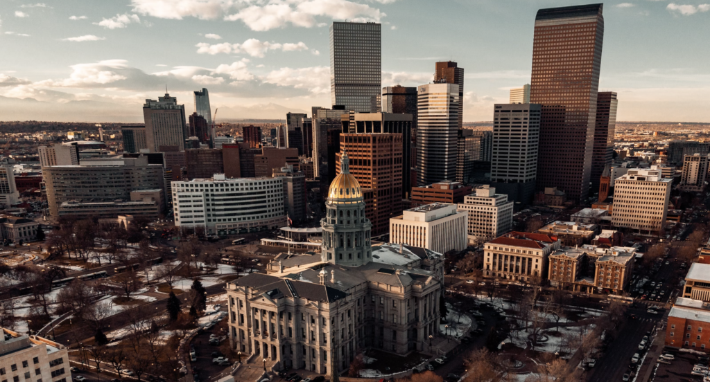 Denver Downtown Drone Photography