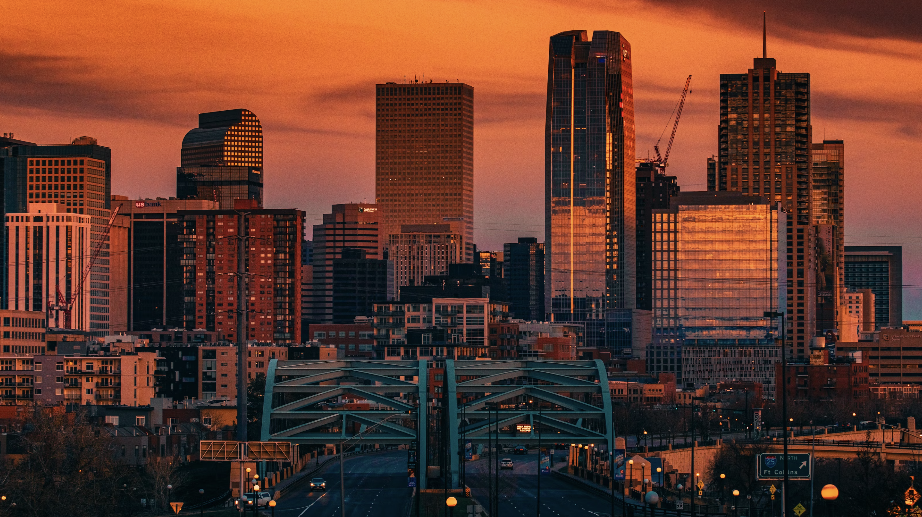 Denver Sunset Skyline Photography